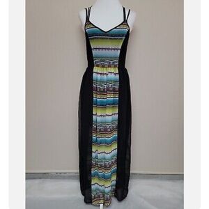 SANS SOUCI sheer see through skirt maxi dress size M